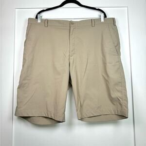 Nike Golf Dry Fit Tan Pinstriped Short 11 inch Size 40 2XL